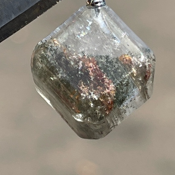 Garden Quartz Phantom Quartz Pendant Set of 2 pieces Crystal Natural Gemstone - Picture 12 of 16